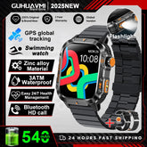 2025 New Smart Watch 2.01" AMOLED Display Built-in Compass Altimeter Flashlight 100+Sport Modes 540mAh Voice Call Smartwatch Men